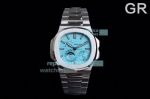 GR Patek Philippe Nautilus 5712G Moonphase Tiffany Blue Dial Stainless Steel Watch 40MM
